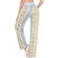 thumbnail image 5 of GZHJMY Women's Pajama Pants Flower Stripes Comfy Stretch Sleepwear Essentials womens Lightweight Lounge Terry Pajama Pant, Large, 5 of 7