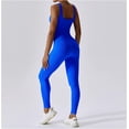 thumbnail image 4 of HGZEWX Mono atlético de entrenamiento acanalado para mujer, mono de yoga con sensación desnuda, chándal sin mangas de una pieza, mono tipo catsuit, 4 of 4