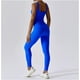 thumbnail image 4 of HGZEWX Mono atlético de entrenamiento acanalado para mujer, mono de yoga con sensación desnuda, chándal sin mangas de una pieza, mono tipo catsuit, 4 of 4
