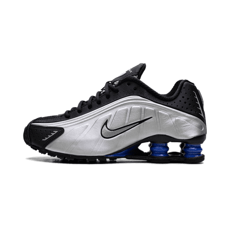 NIKE WOMENS Shox R4 Womens "Metallic Silver Black Racer Blue" AR3565 006 AR3565 006 from Stadium Goods