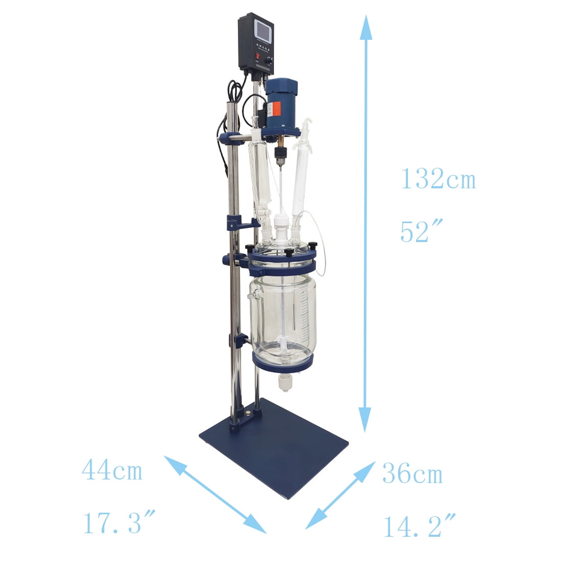 Jacketed Glass Reactor Vessel with Digital Display Double-Layer Chemical lab 5L
