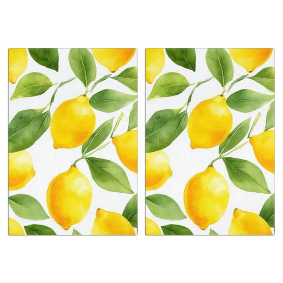 2 Pcs Funny Kitchen Towels,Lemon Microfiber Dish Towels,Kitchen Tea Towels,Kitchen Towel Set (18" X 26")
