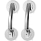 thumbnail image 1 of 2 manijas de puerta de plástico portátiles con ventosa para baño (plateadas), 1 of 7