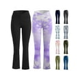 thumbnail image 3 of Diconna Women Straight Leg Flared Yoga Pant High Waisted Workout Pants Stretch Trouser Regular Fit Bottom Tummy Contro, 3 of 4