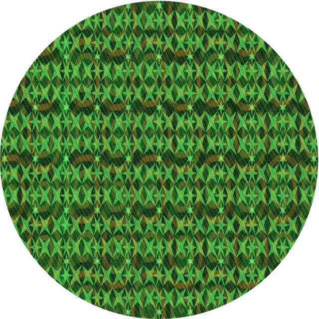 Ahgly Tapis Rond Lavable en Machine Intérieur Transitionnel Vert Émeraude Profond, 7 Pieds Rond