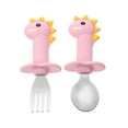 thumbnail image 1 of KAKOWELY Training Tableware 1 Set Training Tableware Chick Learning Spoon Fork Toddler Eating Tool4.33"X1.77"X1.18", 1 of 5