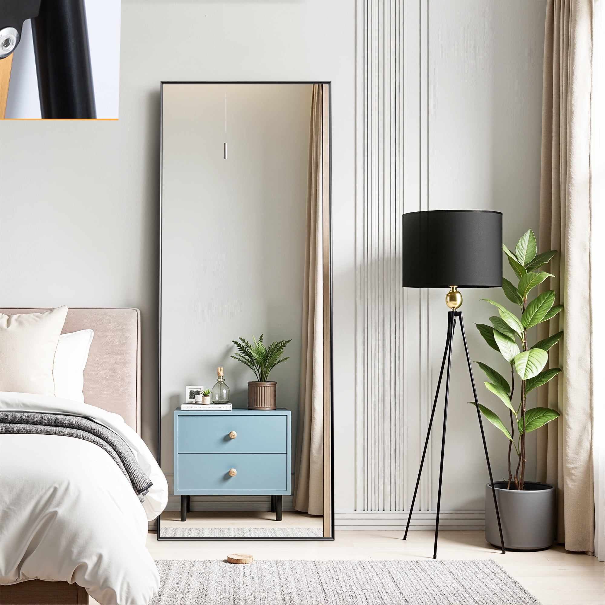 MAYEERTY 64x21 Wall Mounted Vanity Mirror Modern Bathroom Vanity Mirror for Bedroom