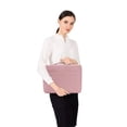 thumbnail image 7 of Mosiso Laptop Sleeve Briefcase for 2018-2020 MacBook Air 13 inch A2179 A1932, 13 inch MacBook Pro A2289 A2159 A1989 A1706 A1708, Polyester Notebook Bag Case with Trolley Belt, Pink, 7 of 7