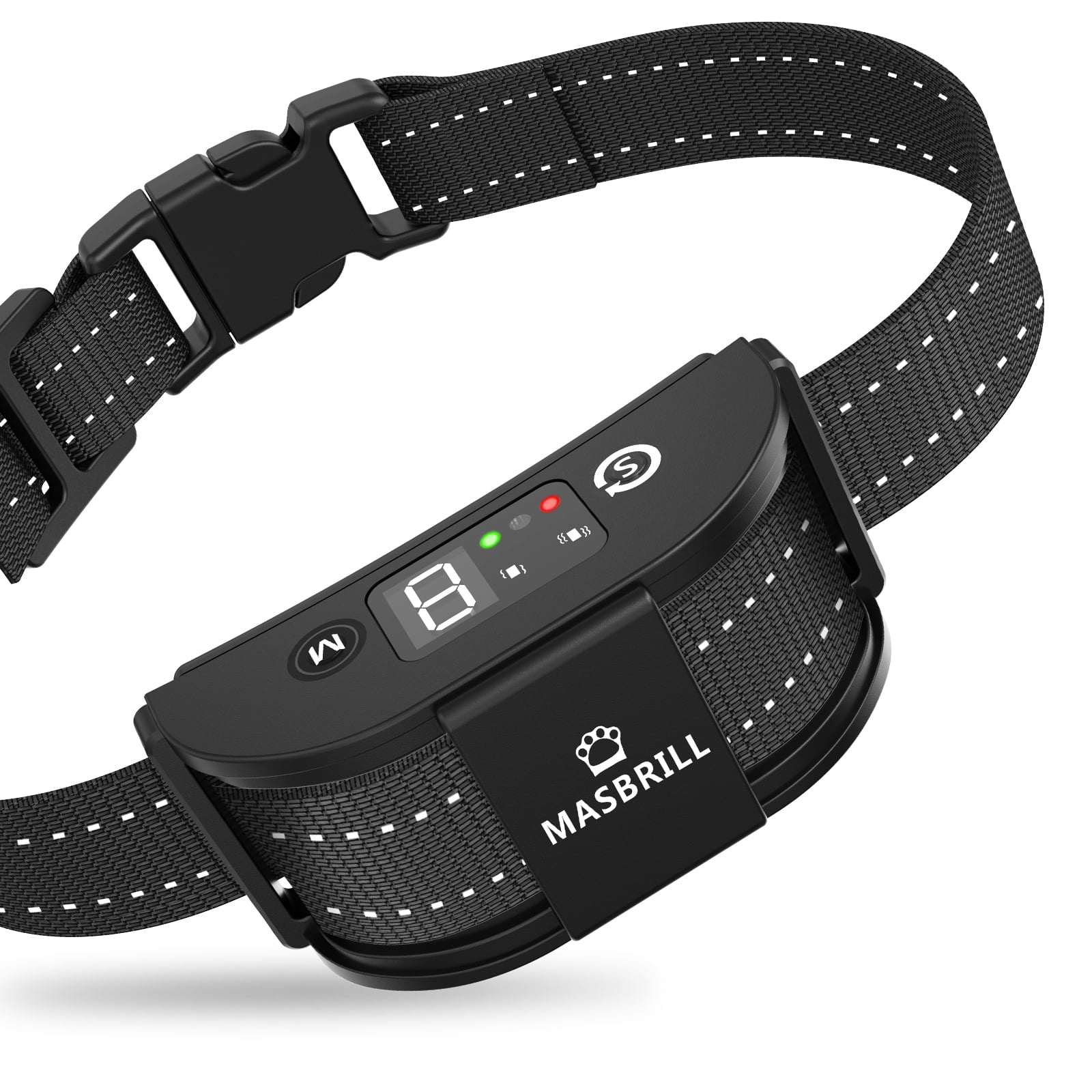 MASBRILL Dog Bark Collar, Rechargeable No Shock Anti Bark Collar
