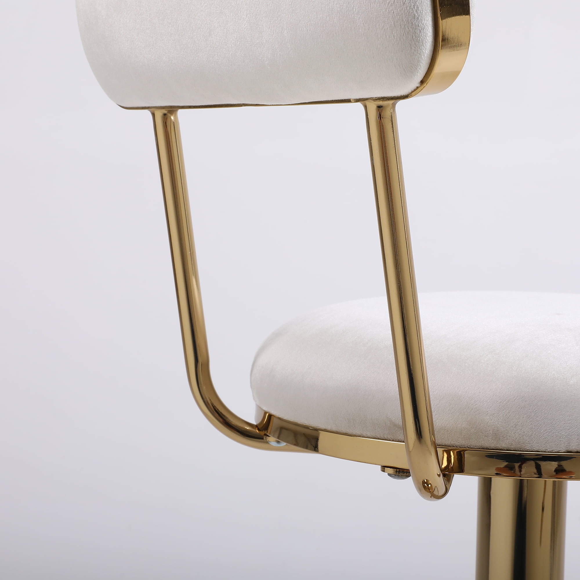 Kadyn Set of 2 Adjustable Counter Height Bar Stools with Back and Footrest, Beige Kadyn Set of 2 Adjustable Counter Height Bar Stools with Back and Footrest, Beige
