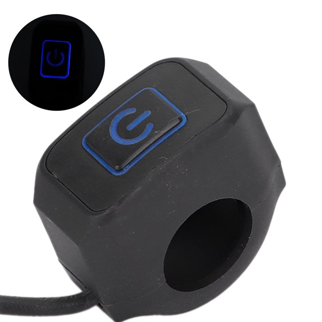 Aramox 22mm Motorcycle Handlebar Switch Control Button Waterproof Universal for Headlight,Bike Button,Bicycle Headlight Switch