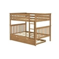 thumbnail image 3 of Full Over Full Bunk Bed With Trundle Bed, Pecan, 3 of 14