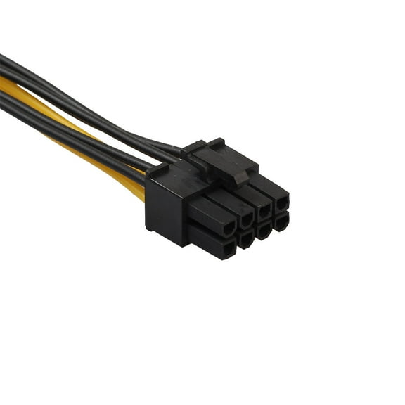 18cm Dual Molex 4 Pin to 8 Pin PCI-E Express Converter Power Cable - for Graphics Cards, Easy Installation