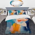 thumbnail image 2 of Designart "Azure and Lemon Vivid Abstract Whispers Art art" Abstract Bedding Covert Set - Abstract Blue Modern Bed Set With 2 Shams, 2 of 5