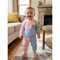 thumbnail image 5 of Loicainy Baby Toddler Girl Contrast Color Fall Outfits 6 12 18 24 Months 2T 3T Long Sleeve Pullover T shirt Elastic Pants Clothes Set, 5 of 9