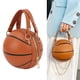 thumbnail image 1 of Bolso Con Forma De Baloncesto Bolso De Cuero De PU Para Mujer, Diseño De Moda, Capacidad Espaciosa, Opción De Regalo Ideal, Artesanía Exquisita, 1 of 7