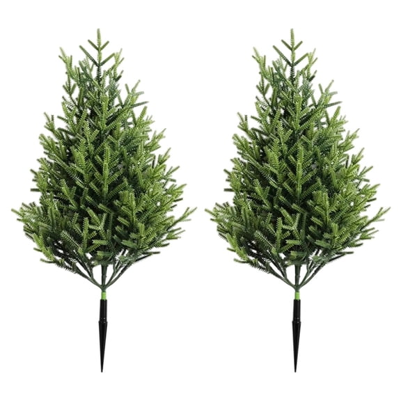 Jiibva Artificial Cedar Topiary Trees Cypress Plants Weatherproof Evergreen Tree With Ground Stake Greenery Shrubs For Outdoor Decor