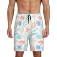 thumbnail image 3 of Lsque Colorful Seashells1 Mens Sleep Pajama Shorts,Short Pajama Pants, Cotton Ultra-Soft Knit-Medium, 3 of 9