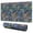 Blue Pioneer Flower-1, variant on Long Mouse Pads for Desk,Blue Floral and Petal Pattern Desk Mats on Top Of Desks, Desk Mouse Pad Extra Large with 3mm Non-Slip Base and Stitched Edge for Gaming,Office,Work,Home 31.5"x11.8"