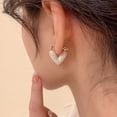 thumbnail image 4 of Pendientes de tuerca con forma de corazón para mujer, aretes coreanos, elegantes, ligeros, de lujo, colgantes de amor, joyería de gota Simple, regalo para niñas, 2023, 4 of 4