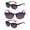 Jet, variant on "The Brilliance" 3 Pair of Full Reader Lens Unisex Sunglasses (no bifocal) - Spring Hinges & UV400 Protection - Jet/Tortoise - 2.00