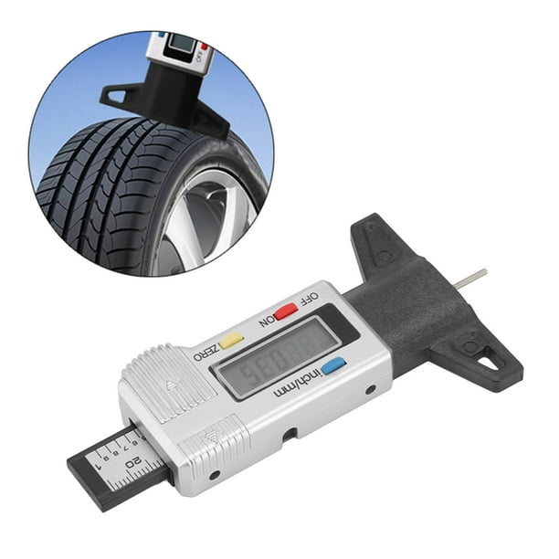 Jauge de profondeur de bande de roulement de pneu, outil de jauge de  profondeur de bande de roulement de pneu portable 1,5 V facile à lire  mesure