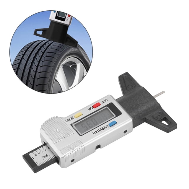 Spptty Tire Tread Depth Measuring Tool,Tire Tread Depth Checker,Tire Tread Depth Gauge Large Digital Display Accurate Tread Checker For Truck Car Motorcycle