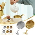 thumbnail image 1 of Fiudx Colador de Té de Acero Inoxidable 304, con Orificios de Filtro Densos, Diseño de Metal Duradero, Accesorio para Juego de Té, Elegante Decoración para El Hogar, Ideal para Preparar Té, Pieza Úni, 1 of 2