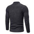 thumbnail image 4 of TFEOQRY Men's Turtleneck Sweater Cable Knitted Pullover Sweaters Fall Winter Warm Solid Color Tops Dark Gray, 4 of 6