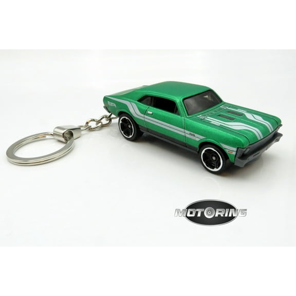 1968 '68 Chevy Nova Green Car Rare Novelty Keychain 1:64 Diecast