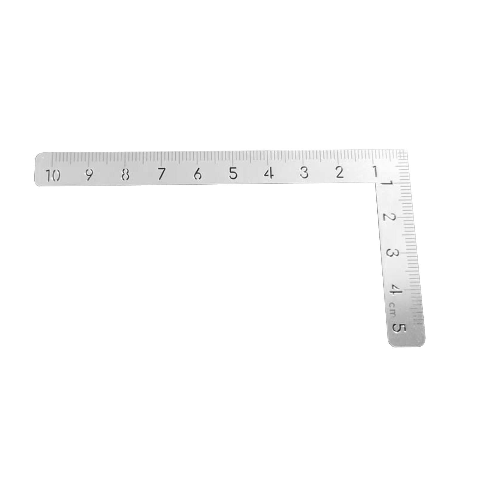 SEEKFUNNING Mini Framing Ruler Measuring Layout Tool Stainless Steel Square  Right Angle Ruler Precision for Building Framing Gauges Ruler 5*10CM