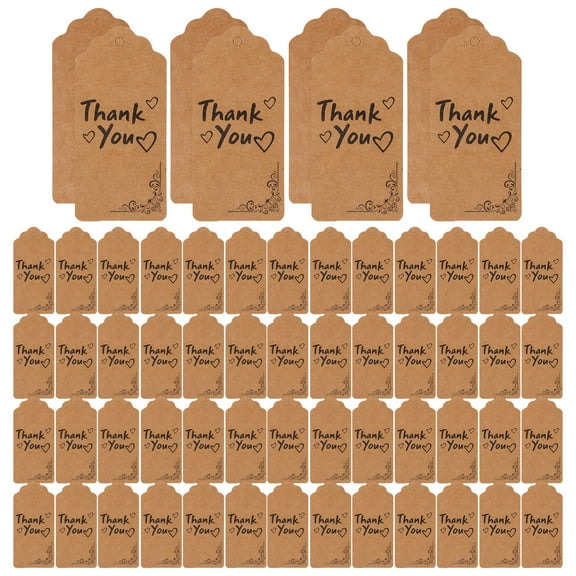 GOOHOCHY 200pcs Gifts Wrap Thank You Tags Paper Gift Tags Delicate Thank You Tags Party Gift Labels