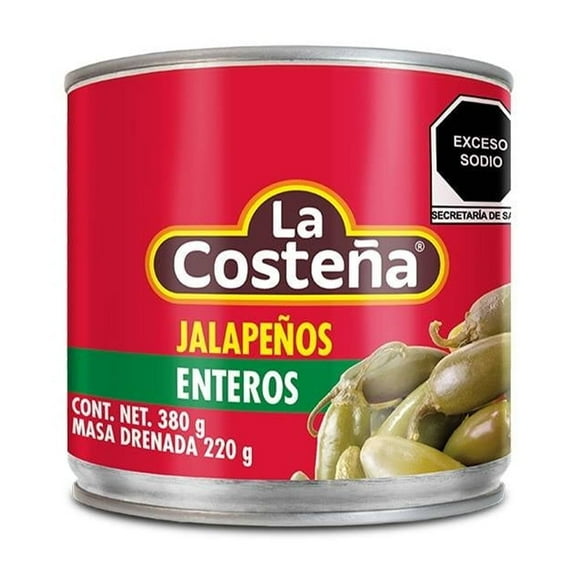 Chiles jalapeños La Costeña enteros en escabeche 380 g