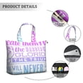 thumbnail image 2 of 22 Inch Oversized Travel Bag Lightweight Canvas Weekender Duffel with Multi Pockets, Slogan Print, 2 of 5