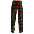 thumbnail image 3 of Adult Fashionable Loose Christmas Printed Casual Pants, Loungewear Sleep Pants with Drawstring Elastic Waist for Home and Comfortable Wear,Dark Green,XL, 3 of 5