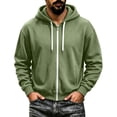 thumbnail image 6 of Thousandth Men's Zip Up Hooded Sweatshirt Lightweight Soft Fleece Top Casual Long Sleeve Hoodie with Slant Front Pockets for Daily Wear, 6 of 6