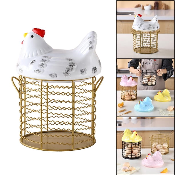 para Almacenamiento de / Huevos, Contenedor de Almacenamiento de Cocina de Ambre para Cocina, gar, Soporte de de Hierr Estilo 5 perfecl Cesta de almacenamiento