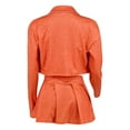 thumbnail image 3 of 3 Piece Outfits For Women Shorts Long Sleeve Jacket Crop Top And Pleated Mini Skirt Summer Tracksuit Set Womens Swimsuits with Skirt Women Petite Suits Older Womens Bathing Suits Girls Long Swim Skirt, 3 of 4