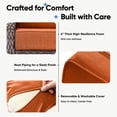 thumbnail image 3 of Joyofarm 6" Thick Outdoor Chair Cushions, 24" x 22" x 6" Outdoor Cushions for Patio Furniture, Deep Seat and High Back Cushion for Patio Rocking Dining Chair and Couch, Orange (Set of 6), 3 of 8