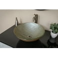 thumbnail image 2 of Eden Bath EB-GS74 16.5 in. Embossed Round Glass Vessel Sink, Champagne, 2 of 11