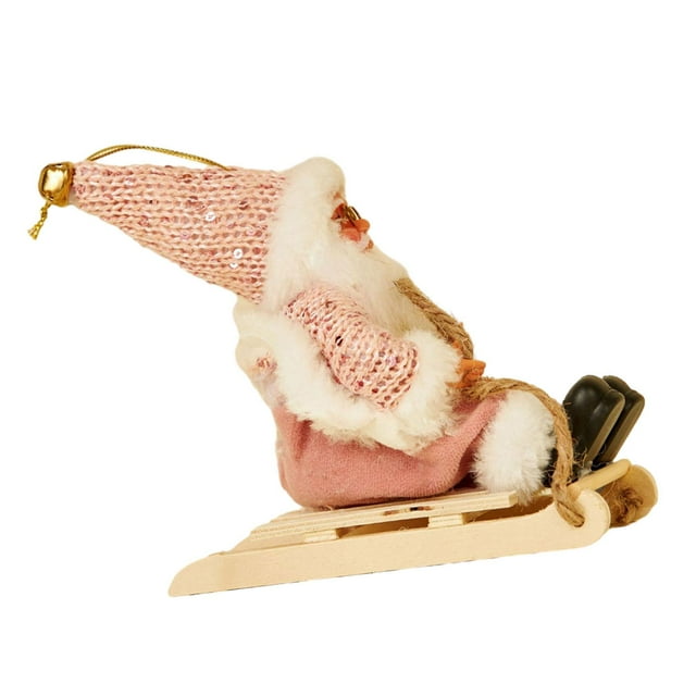 Adornos navideños de Papá Noel, muñeco de Papá Noel, centro de mesa navideño, estatuilla de trineo de Papá Noel para escritorio, decoración de mesa pa Estilo H