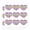 Clear, variant on Cute Kawaii Unicorns Pattern Heart Shaped Planner Calendar Scrapbook Craft Stickers