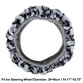 thumbnail image 2 of Unique Bargains Elastic Leopard Pattern Winter Warm Car Steering Wheel Cover Handbrake Gear Shift Cover Universal Gray, 2 of 5