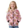 thumbnail image 2 of FKELYI Pink Gingerbread Man Star Candy Print Zip Up Hoodies for Kids Fall Sweatshirt Boys Girls Jacket with Side Pockets Winter Activewear Top Cosy Hooded Clothes, S, 2 of 6