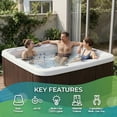 thumbnail image 4 of Lifesmart Coronado (LS600DX) Hot Tub - 7 Person, 65-Jet, 220v, Arctic White/ Espresso Brown, 4 of 24
