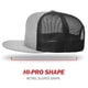 thumbnail image 3 of Gorra Trucker R RICHARDSON 511 Flatbill Snapback Gris y Negro, 3 of 7