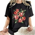 thumbnail image 4 of Shirts for Women Dressy Casual Womens Sports Tops Pastel Womens Summer Tops Dressy Casual Cropped Short Sleeve Tunic Tops for Women 2026, 4 of 6