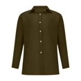 thumbnail image 2 of Pxiakgy Linen Women's Spring Summer Solid Color Shirt Long Sleeve Button Down Shirt Loose Fit Vacation Beach Workwear Tops Clothes Shirts for Women Size:s-5xl, 2 of 8