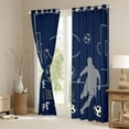 thumbnail image 3 of Castle Fairy Boys Girls Eat Sleep Soccer Black Out Curtains,Ball Gamer Curtains Pack of 2 (42x63 Each),Sport Theme Bedroom Curtains,Luxury Bedroom Decor, 3 of 6