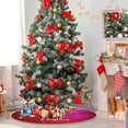 thumbnail image 4 of FMSHPON Red Xmas Christmas Tree Skirt Stand Mat for Holiday Party Decoration Indoor Outdoor 48 inches, 4 of 6